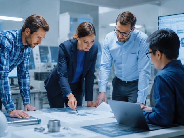 Engineer team discussion